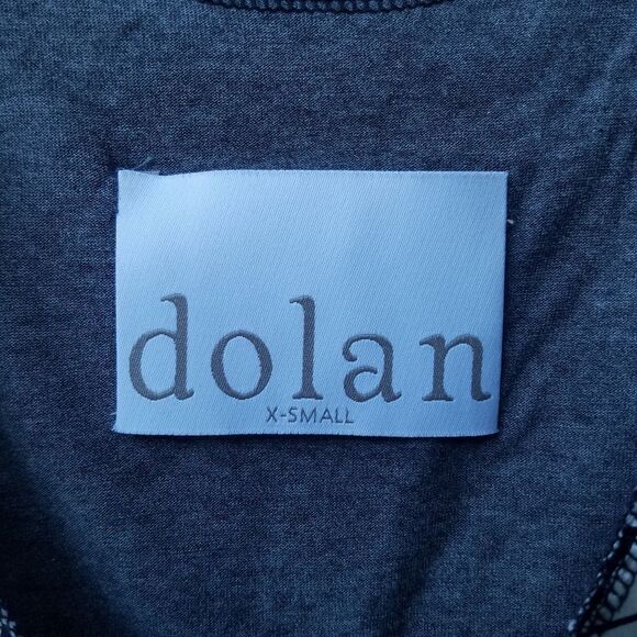 DOLAN black cream beige racerback silk tank top geometric print - Picture 2 of 6